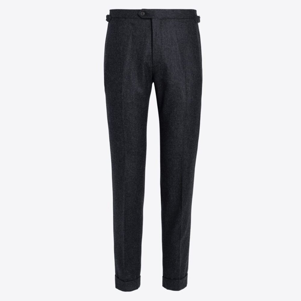 (NWOT) Proper Cloth - Allen Charcoal Wool Flannel Trouser